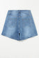 Ashleigh blue rhinestone denim shorts - pair of light blue denim shorts with back pockets