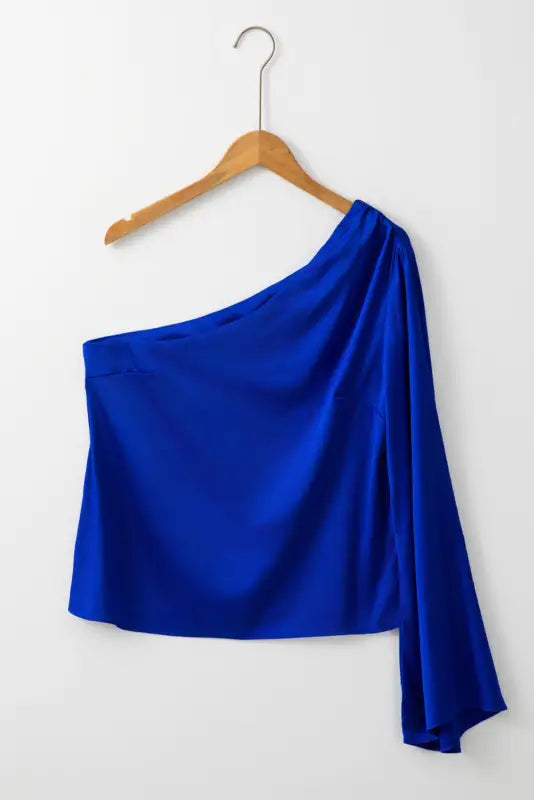 Asymmetric satin blouse | chic women’s blouses | fashionfitz