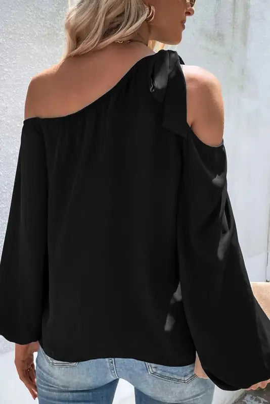 Asymmetric off shoulder blouse - blouses