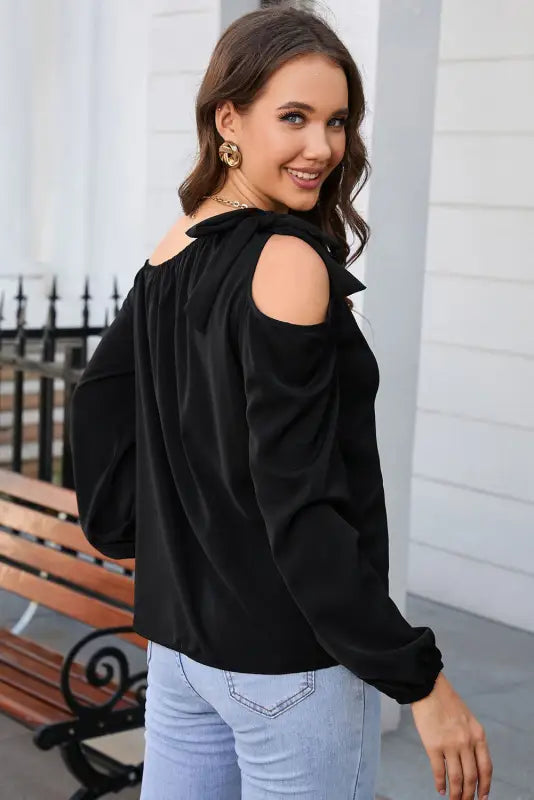 Asymmetric off shoulder blouse - blouses