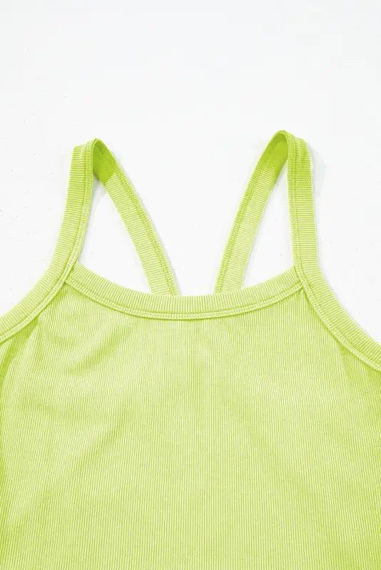 Athletic ribbed cropped cami top - tops