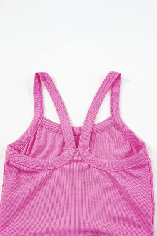 Athletic ribbed cropped cami top - tops