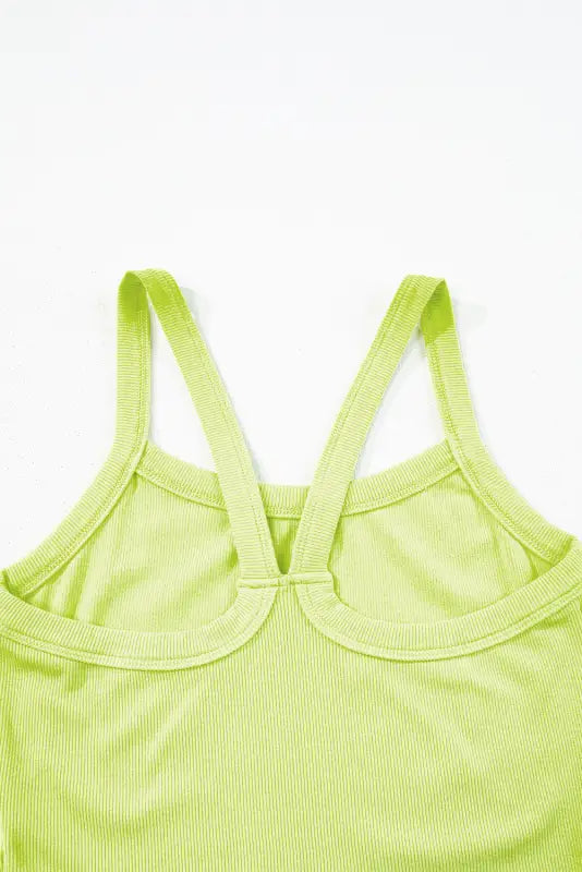 Athletic ribbed cropped cami top - tops