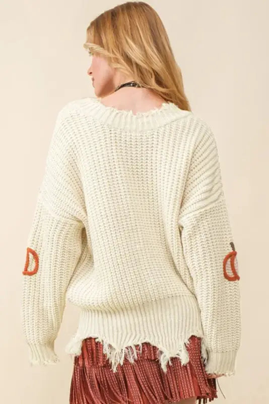 Autumn charm cable knit sweater