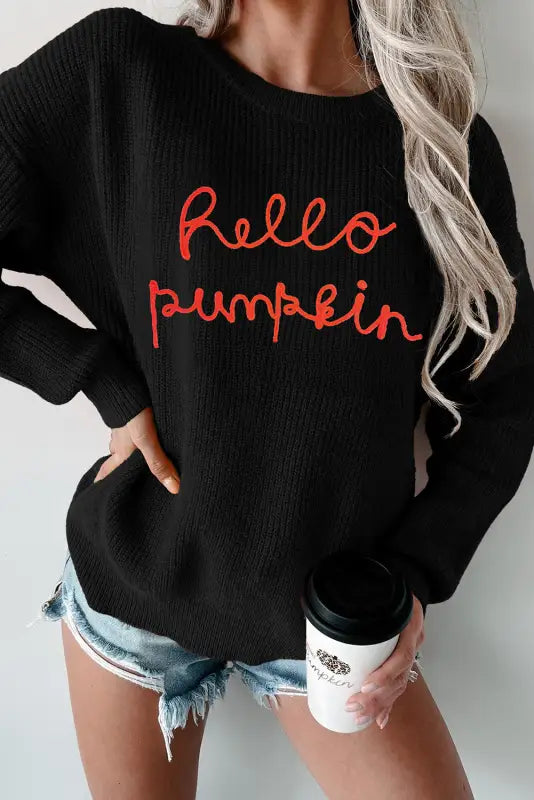 Hello pumpkin graphic sweater | autumn charm | fashionfitz