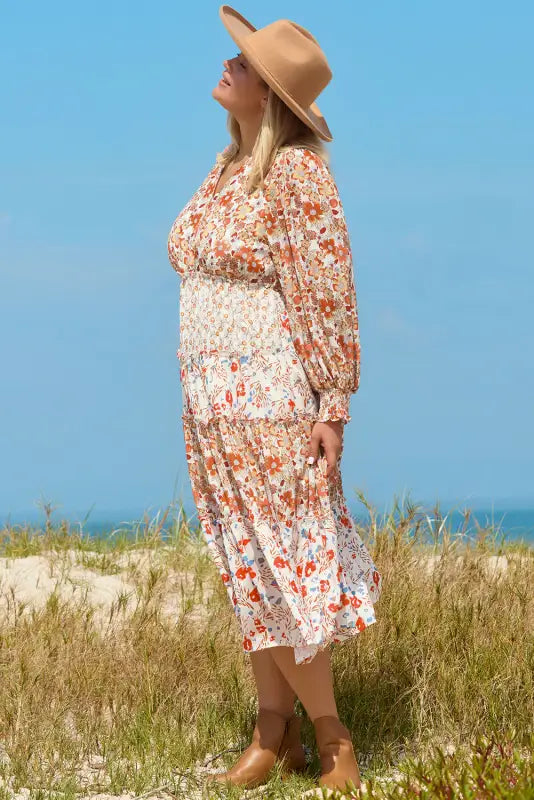 Autumn elegance maxi dress - captivate in seasonal style