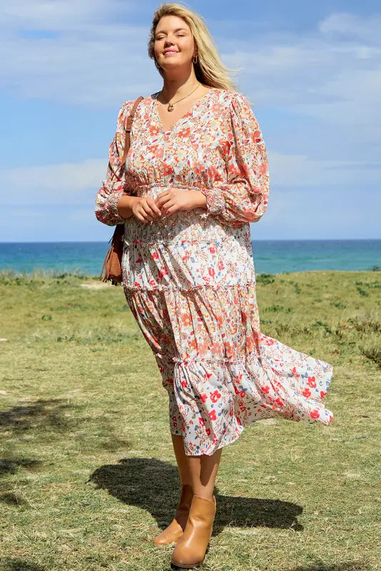 Autumn elegance maxi dress - captivate in seasonal style