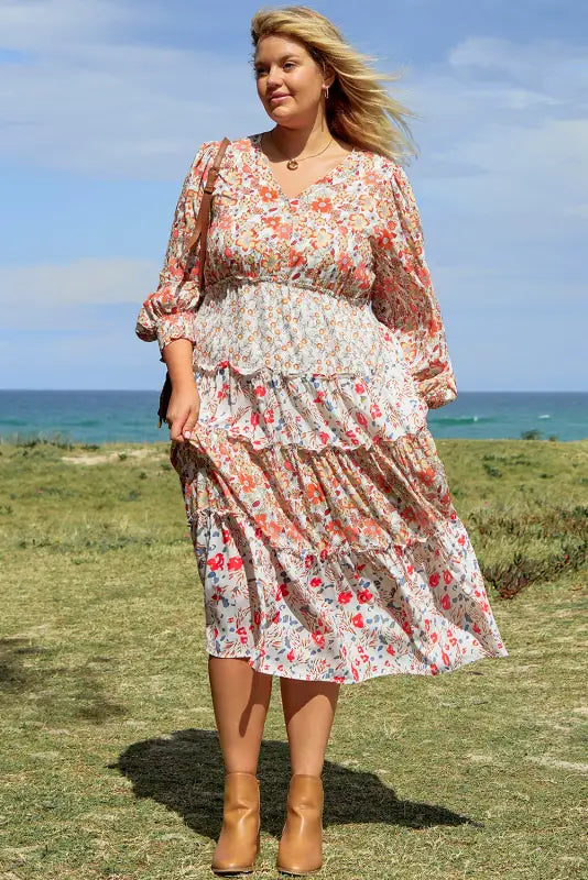 Autumn elegance maxi dress - captivate in seasonal style