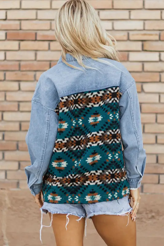 Aztec adventure denim jacket - jackets