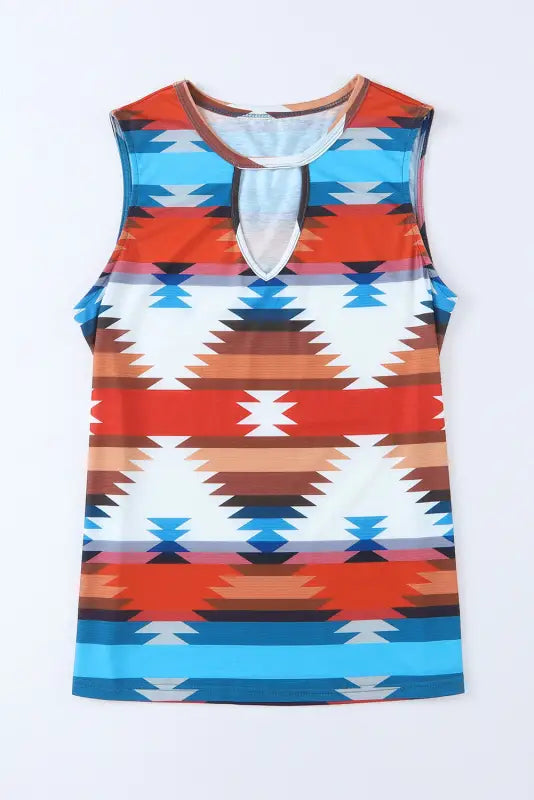 Aztec geometric tank top - tops