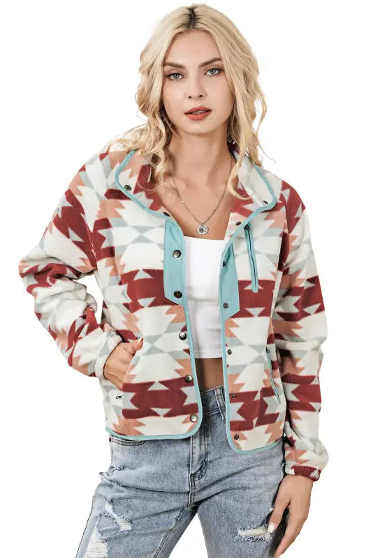 Cozy plus size fleece jacket - women’s jackets at fashionfitz