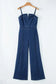 Azure allure denim jumpsuit