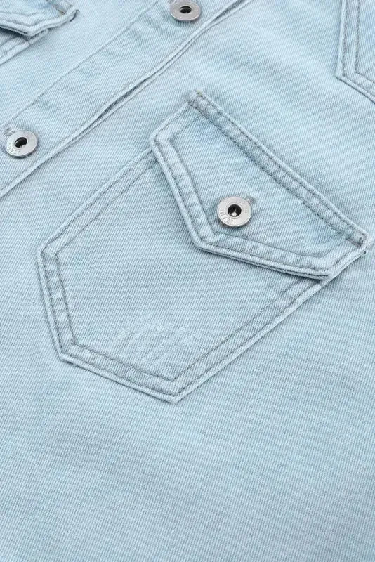 Azure Breeze Denim Jacket - Fashionfitz