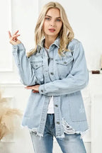 Azure Breeze Denim Jacket - Fashionfitz