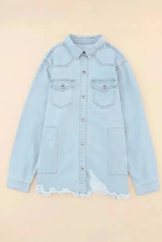 Azure Breeze Denim Jacket - Fashionfitz