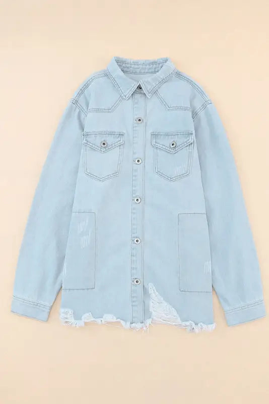 Azure breeze denim jacket - jackets