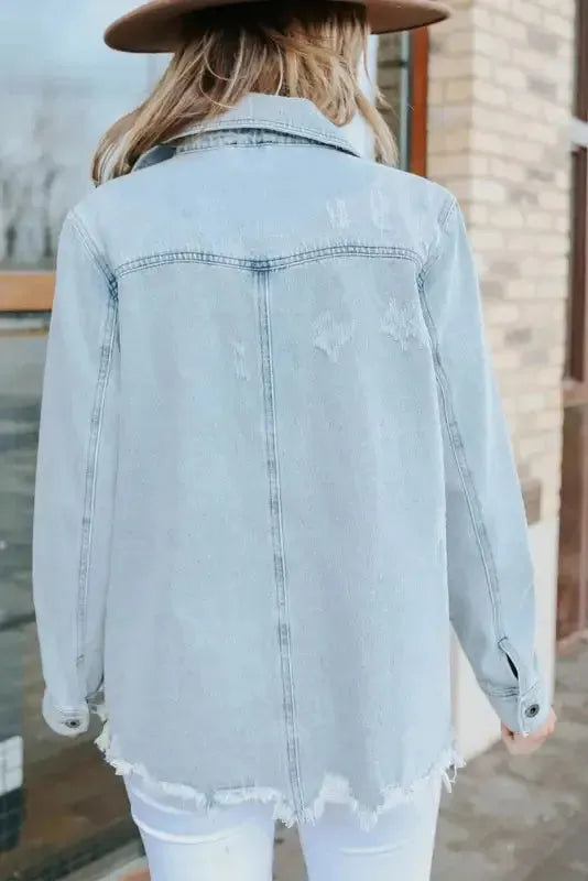 Azure Breeze Denim Jacket - Fashionfitz