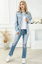 Azure Breeze Denim Jacket - Fashionfitz