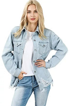 Azure Breeze Denim Jacket - Fashionfitz
