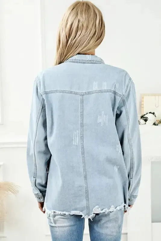 Azure Breeze Denim Jacket - Fashionfitz