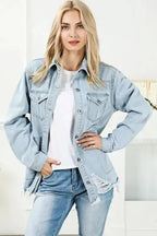 Azure Breeze Denim Jacket - Fashionfitz