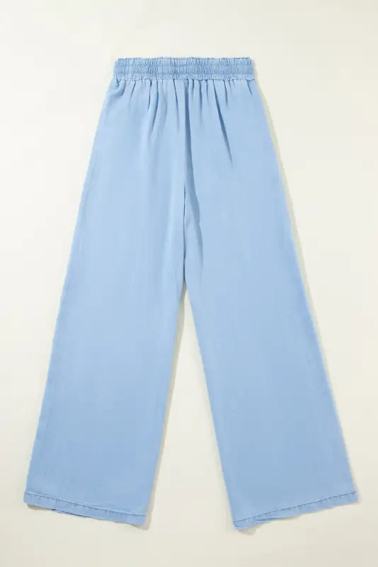 Azure breeze drawstring denim pants - bottoms/pants & culotte