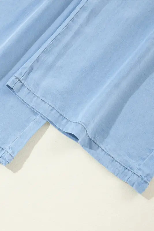 Azure breeze drawstring denim pants - bottoms/pants & culotte