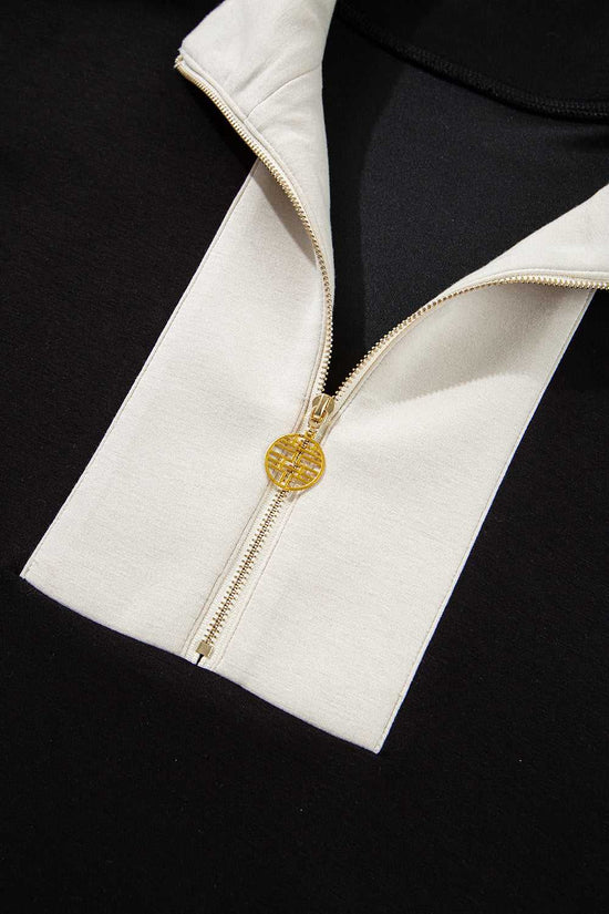 Contrast Zipped T-Shirt and Short Set