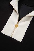 Contrast Zipped T-Shirt and Short Set