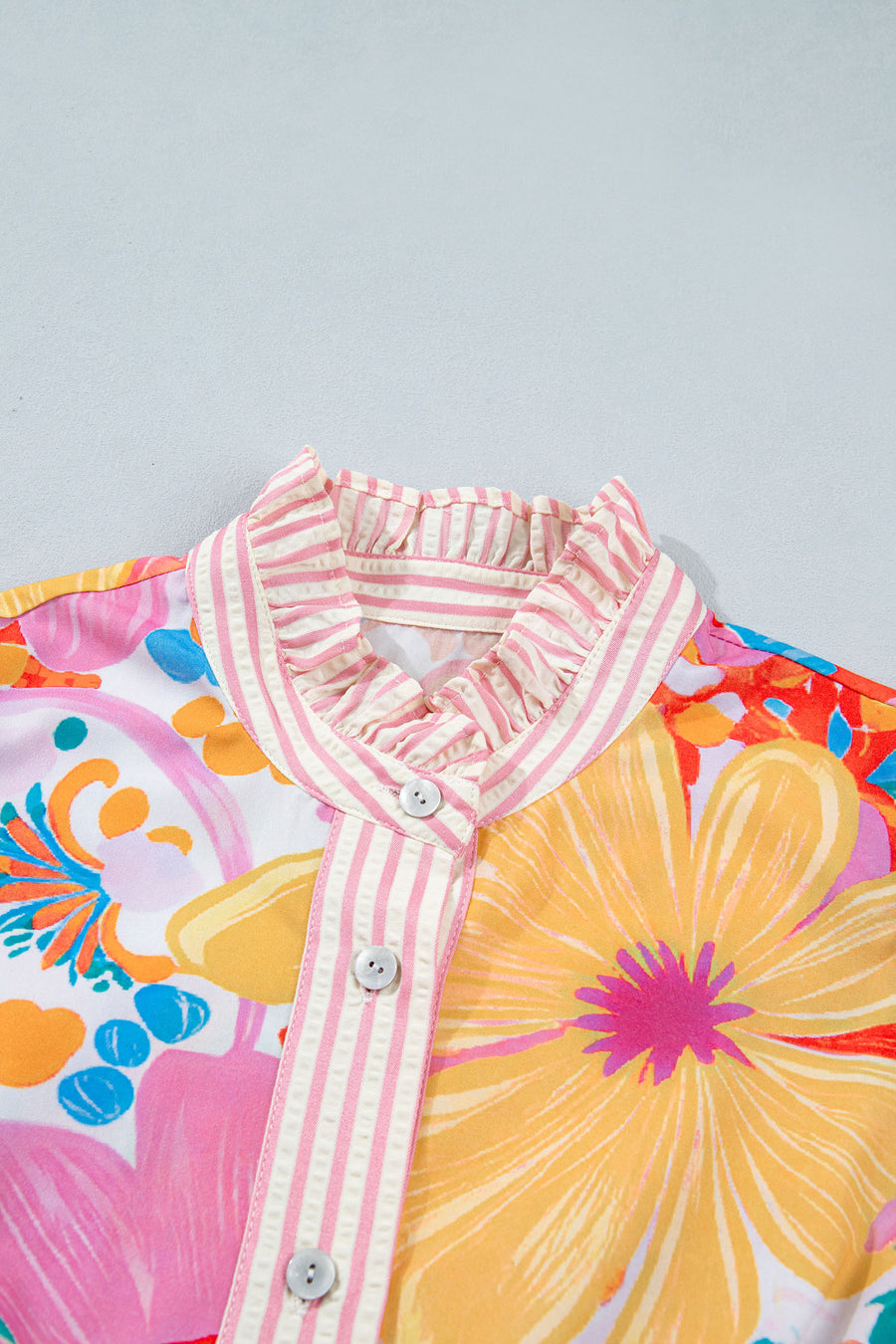 Floral Print Button Down Vacation Dress Women UK