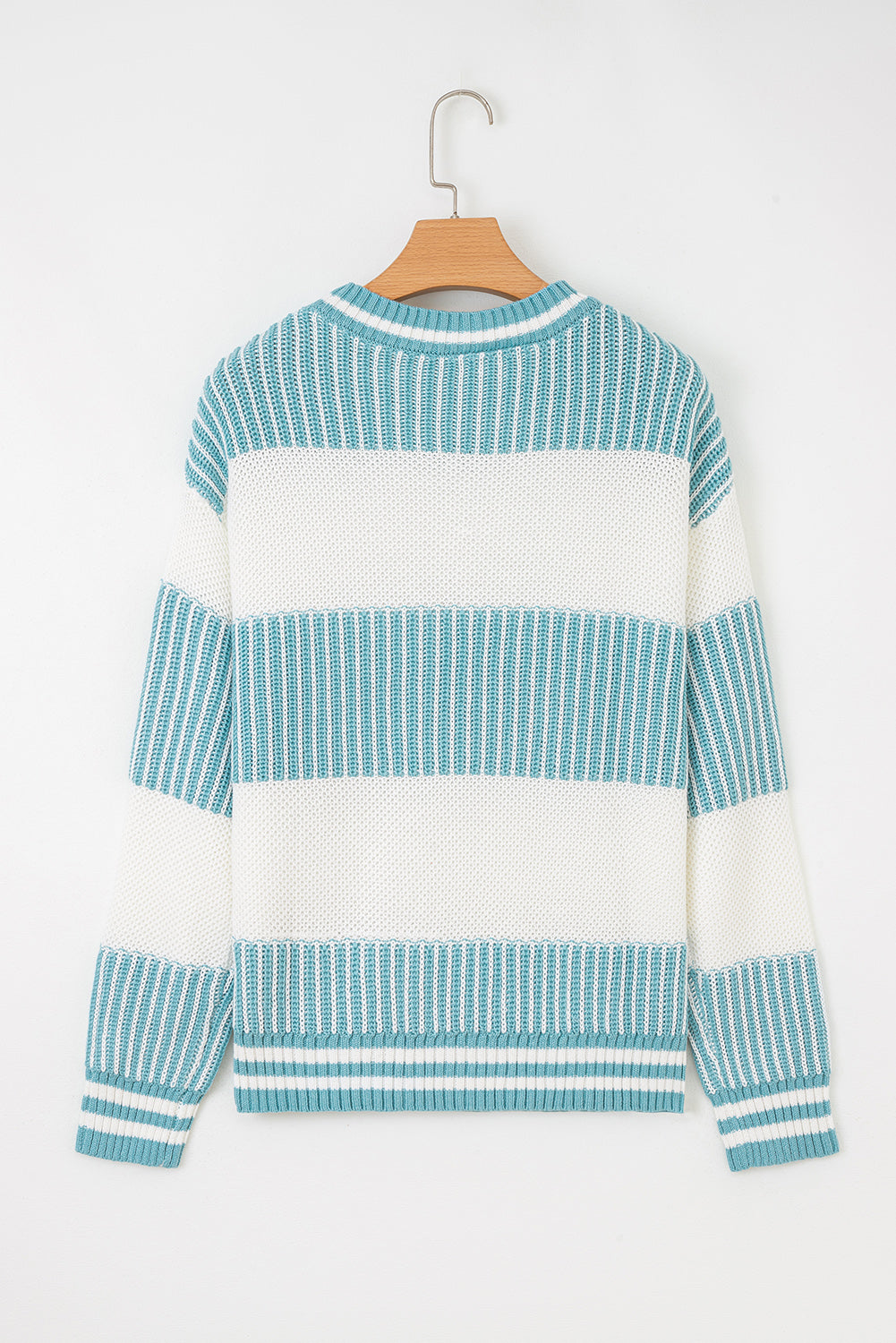 Loose Fit Striped Jumper – Two-Tone