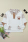 Embroidered Graphic Leopard Top