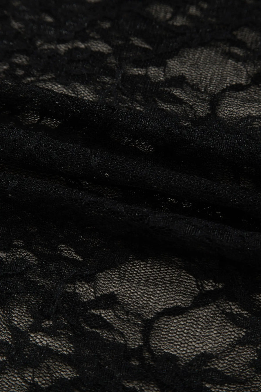 Women's black floral lace lettuce top styled outfit casual