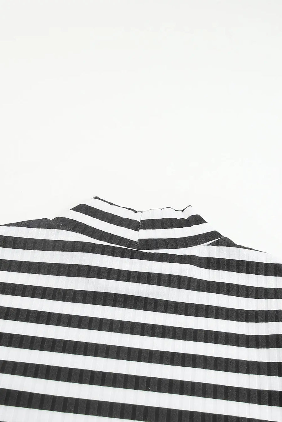 Striped textured knit long sleeve tee clothing tops