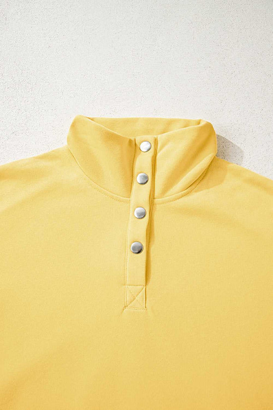 Embroidered Flower Snap Sweatshirt