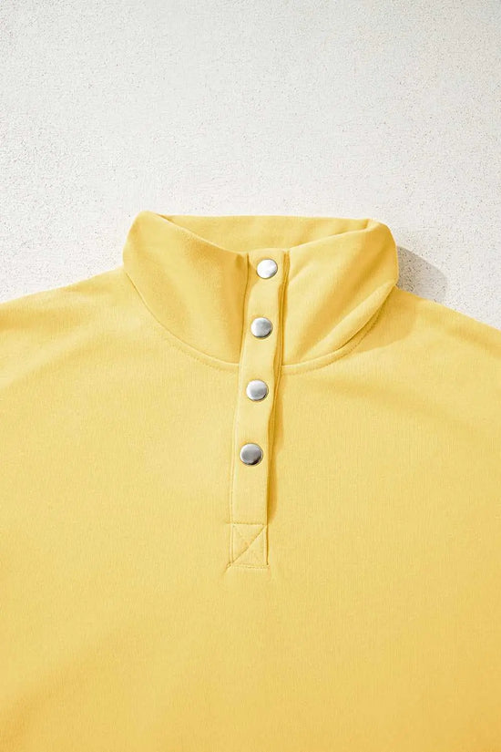 Embroidered flower snap sweatshirt sweatshirts