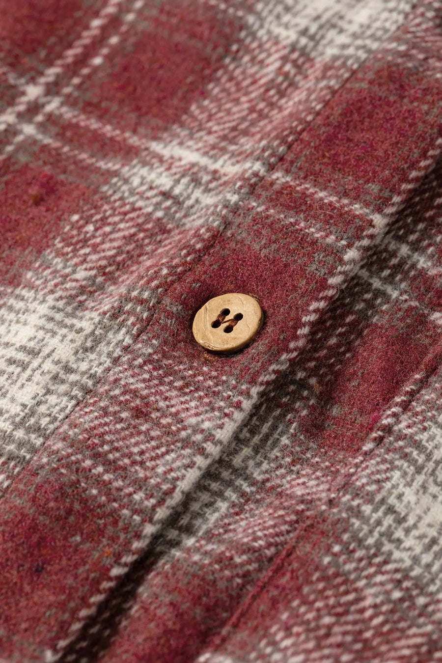 Contrast Plaid Long Sleeve Button Down Shirt