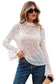 White Sheer Lace Bell Sleeve Blouse