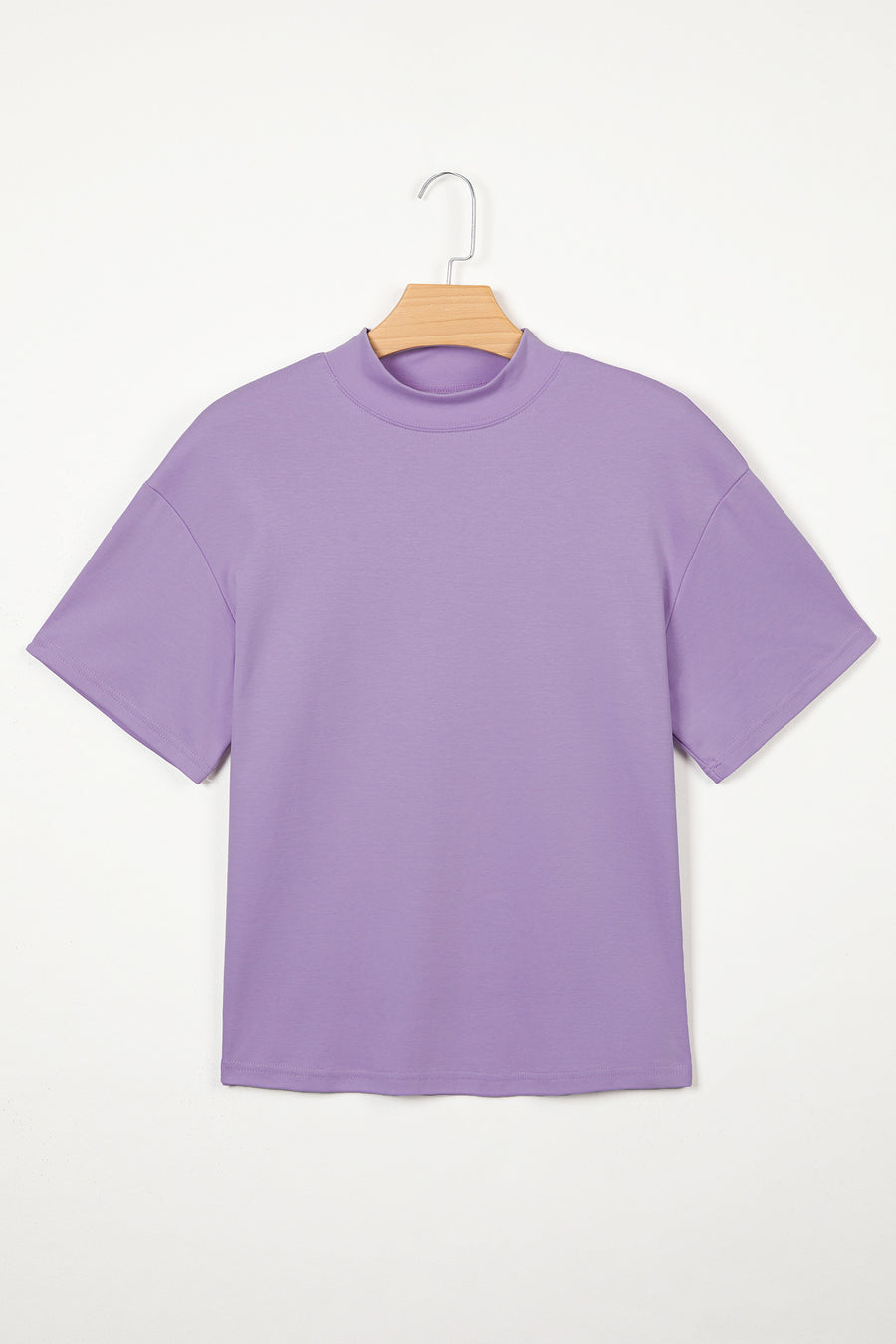 Solid Colour Oversized High Neck Tee Women UK