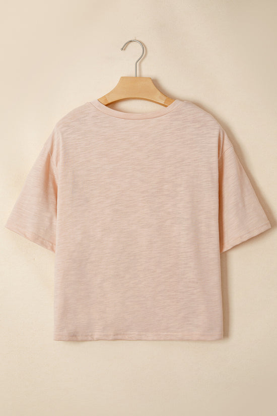 Lace Horseshoe Pearl Bead Graphic Western Short Sleeve Tee