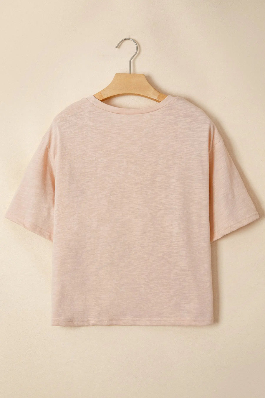 Women's lace horseshoe graphic tee side view casual summer