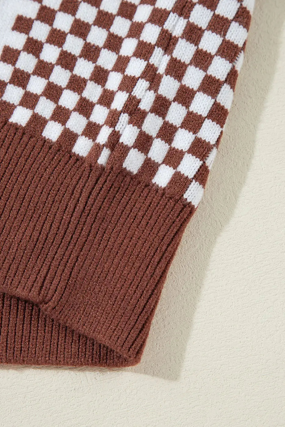 Smoky plaid soft knit jumper sweaters