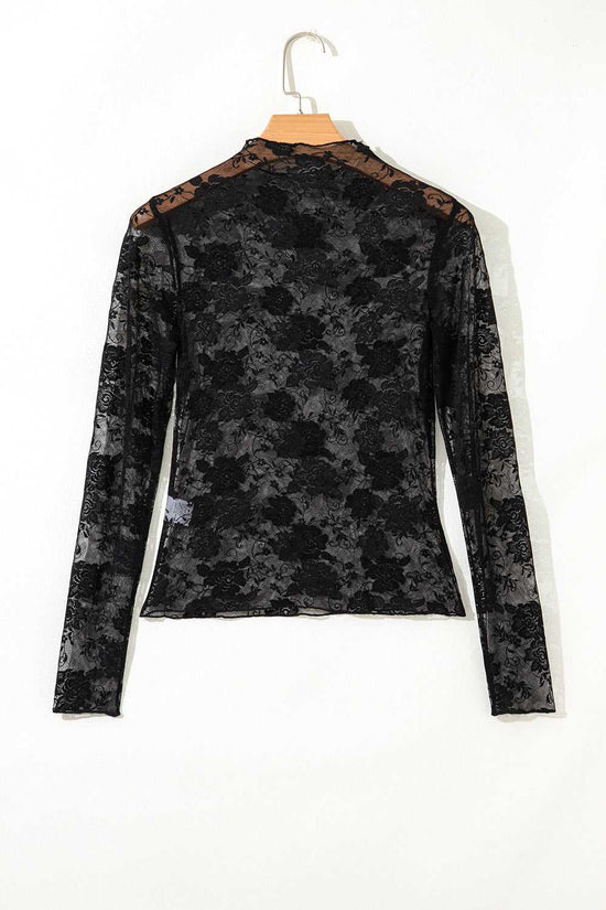 Sheer Floral Lace Top