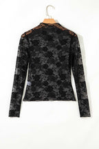Sheer Floral Lace Top