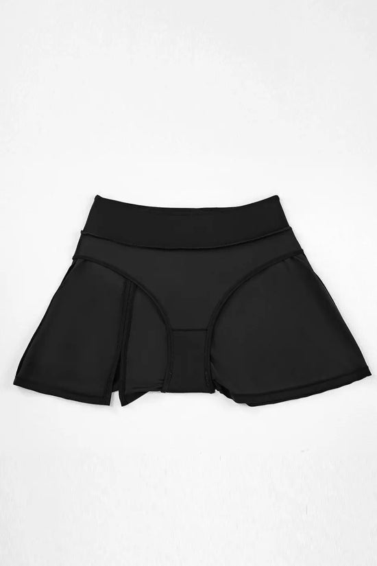 Black square neck sleeveless tankini swimsuit | fashionfitz