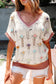 Short Sleeve Sweaters Fashionfitz Embroidered Crochet Sweater for Women