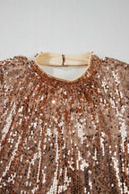 Glimmer Goddess Mini – Gold Sequin Cutout Dress