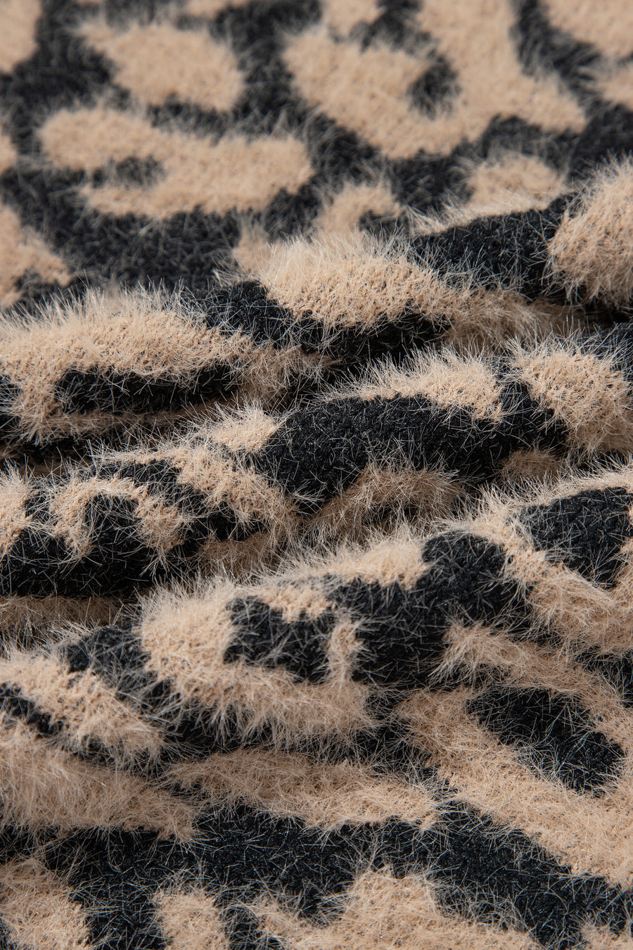 Leopard Print Knit Sleeveless Sweater Vest