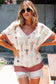 Short Sleeve Sweaters Fashionfitz Embroidered Crochet Sweater for Women