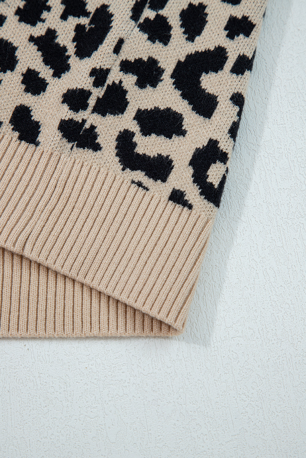 Oversized Chunky Knit Leopard Cardigan